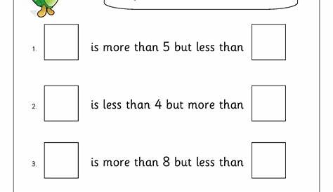 Reasoning: more or less - Reasoning/Problem Solving Maths Worksheets