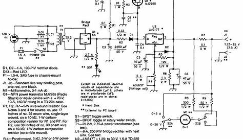 circuit diagram of regulated power supply
