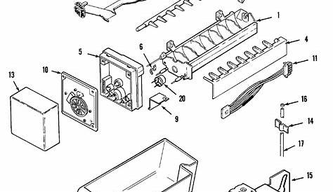 ICE MAKER Diagram & Parts List for Model mtf2155grw Maytag-Parts