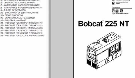 Miller Bobcat 225g Manual