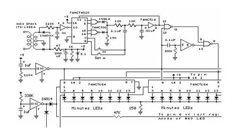 28 led clock timer circuit diagram