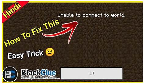 unable to connect to world minecraft switch