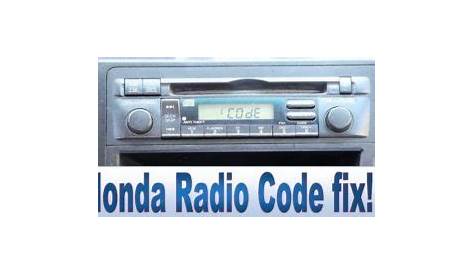 Honda Civic Radio Code Generator - Radio Codes Calculator