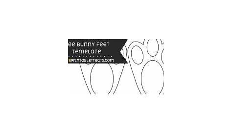 Bunny Feet Template – Large