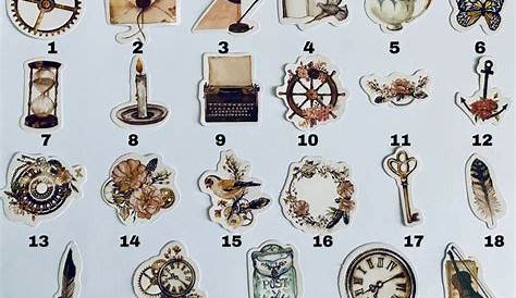 vintage aesthetic stickers 2, Hobbies & Toys, Stationery & Craft