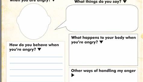 The Cycle Of Anger (Worksheet) | Therapist Aid - Free Printable Anger
