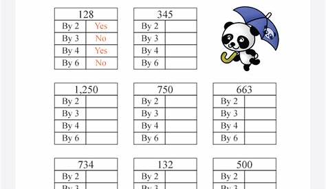 35 Divisibility Rules Worksheet 6th Grade - support worksheet