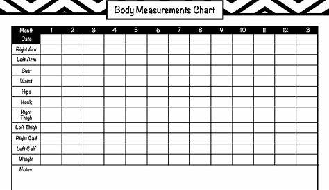 Body Measurements For Weight Loss Chart ~ Excel Templates