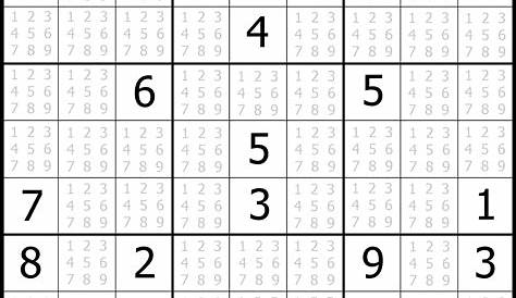 Printable Sudoku Puzzles Easy #1 - Printable Crossword Puzzles