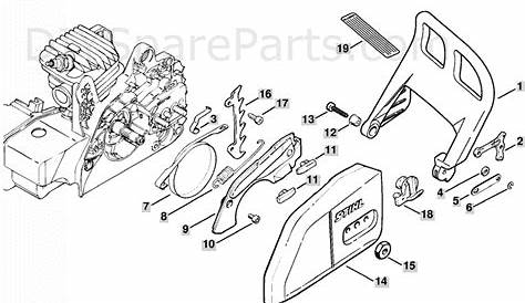 Stihl MS 210 Chainbsaw (MS210C) Parts Diagram, Chain Brake