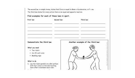 first law of motion worksheet