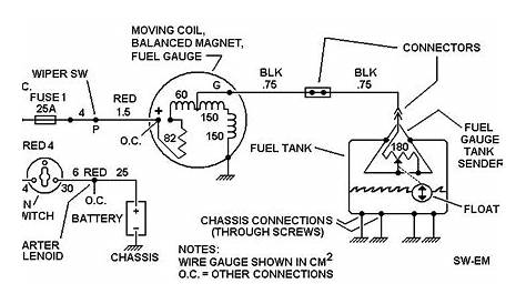 fuel gauge wiring diagram chevy