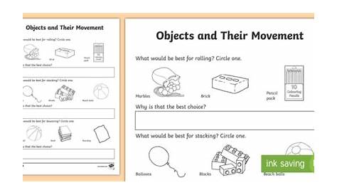movement worksheet for kindergarten