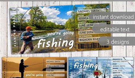Surprise Fishing Trip Tickets Fishing Ticket Download | Etsy