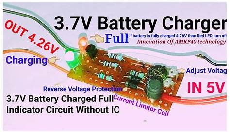 3.7v battery charger circuit diagram