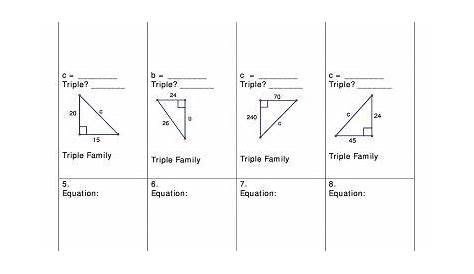 geometry pythagorean theorem worksheets