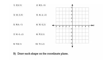 coordinate plane worksheet 5th grade