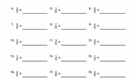 Fractions Worksheets – Math Champions