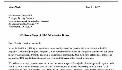 IIUSA Submits Letter to USCIS Regarding Recent Surge in EB-5