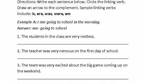 Linking Verbs Worksheets With Answers Pdf