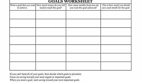 sales goal planning worksheet
