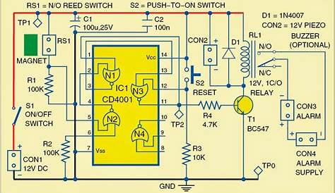 Locker-Security Alarm Circuit Diagram | Electronic Circuits Diagram