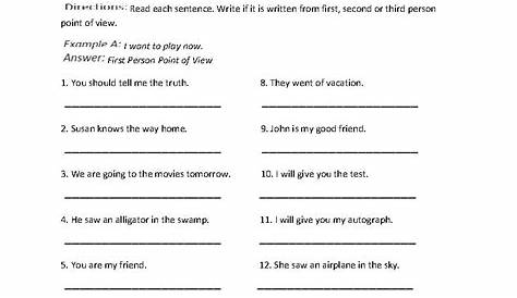 Point Of View Worksheets For Middle School — db-excel.com