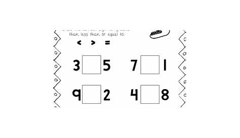 10 Greater Than, Less Than, Equal Draw the Sign Worksheets. Preschool
