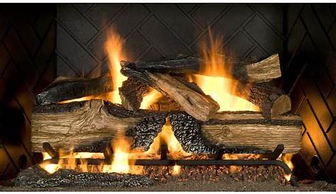 Emberglow Country Split Oak 24 in. Vented Natural Gas Fireplace Logs