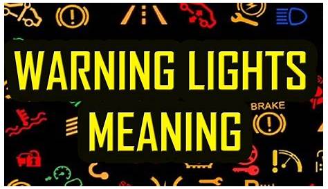 Dashboard Warning Lights Explained - YouTube