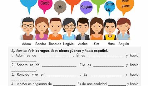 los paises hispanohablantes worksheet answer key