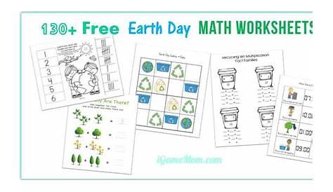 130+ Free Earth Day Math Printable Worksheets for Kids | iGameMom