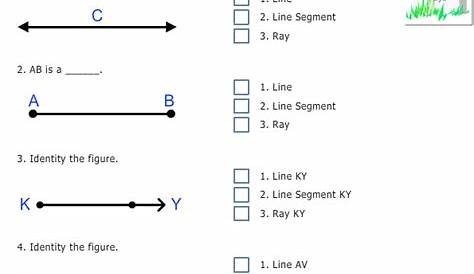 lines rays and line segments worksheet pdf