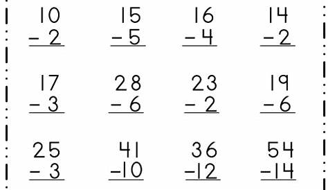 Free Subtraction Worksheet - 2 Digit - Free4Classrooms