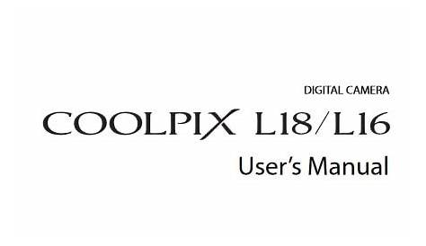 Nikon Coolpix L16 Manual, Camera Owner User Guide and Instructions