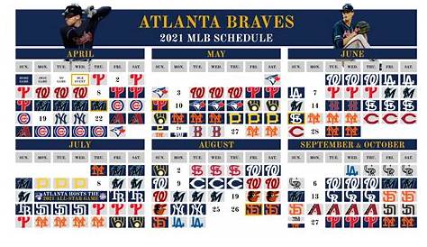 I put together a 2021 Braves schedule wallpaper (1366x768) : r/Braves