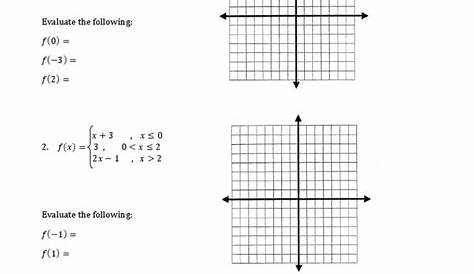 piecewise functions worksheets
