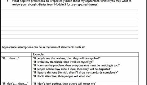 group therapy worksheets