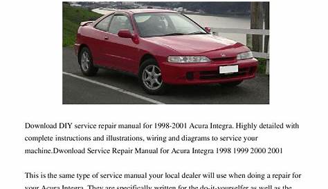 integra repair manual 1998