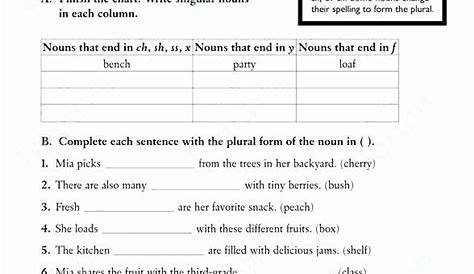 5th Grade Plural Nouns Worksheet – Thekidsworksheet