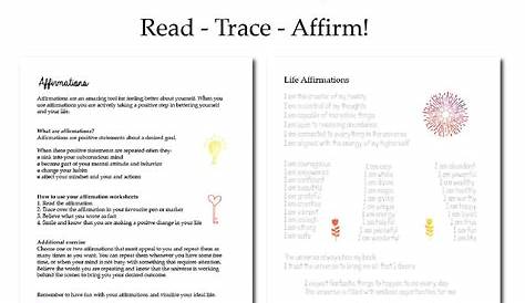 positive affirmations worksheets