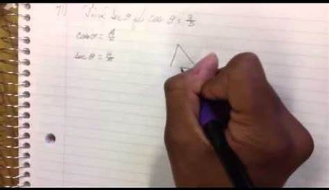 Find the value of the trig function indicated - YouTube