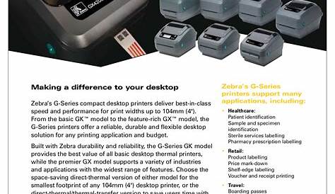 Download free pdf for Zebra GX420d Printer manual