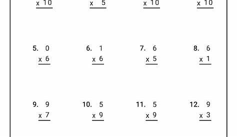 multiplication worksheet 5 grade