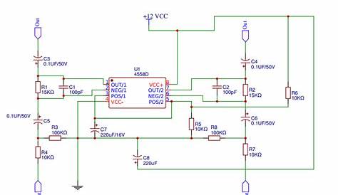 4558 audio amplifier circuit diagram