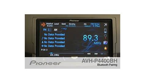 AVH-P4400BH - 2-DIN Multimedia DVD Receiver with 7" Widescreen Touch