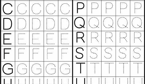 tracing letters free printables