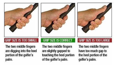 golf grip sizing chart
