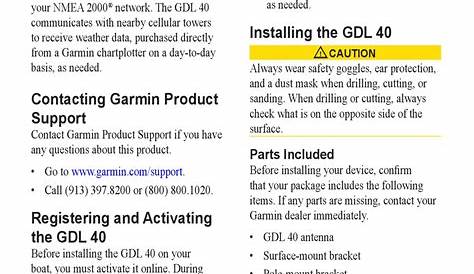 GARMIN GDL 40 INSTALLATION INSTRUCTIONS MANUAL Pdf Download | ManualsLib