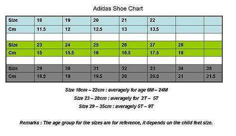 womens adidas size chart